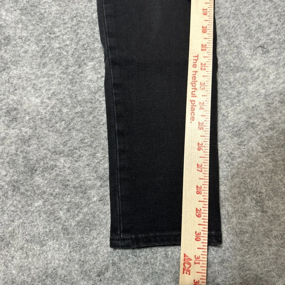 Gap 1969 True Skinny Jeans Women's Size 30L‎ Long Black Distressed Denim